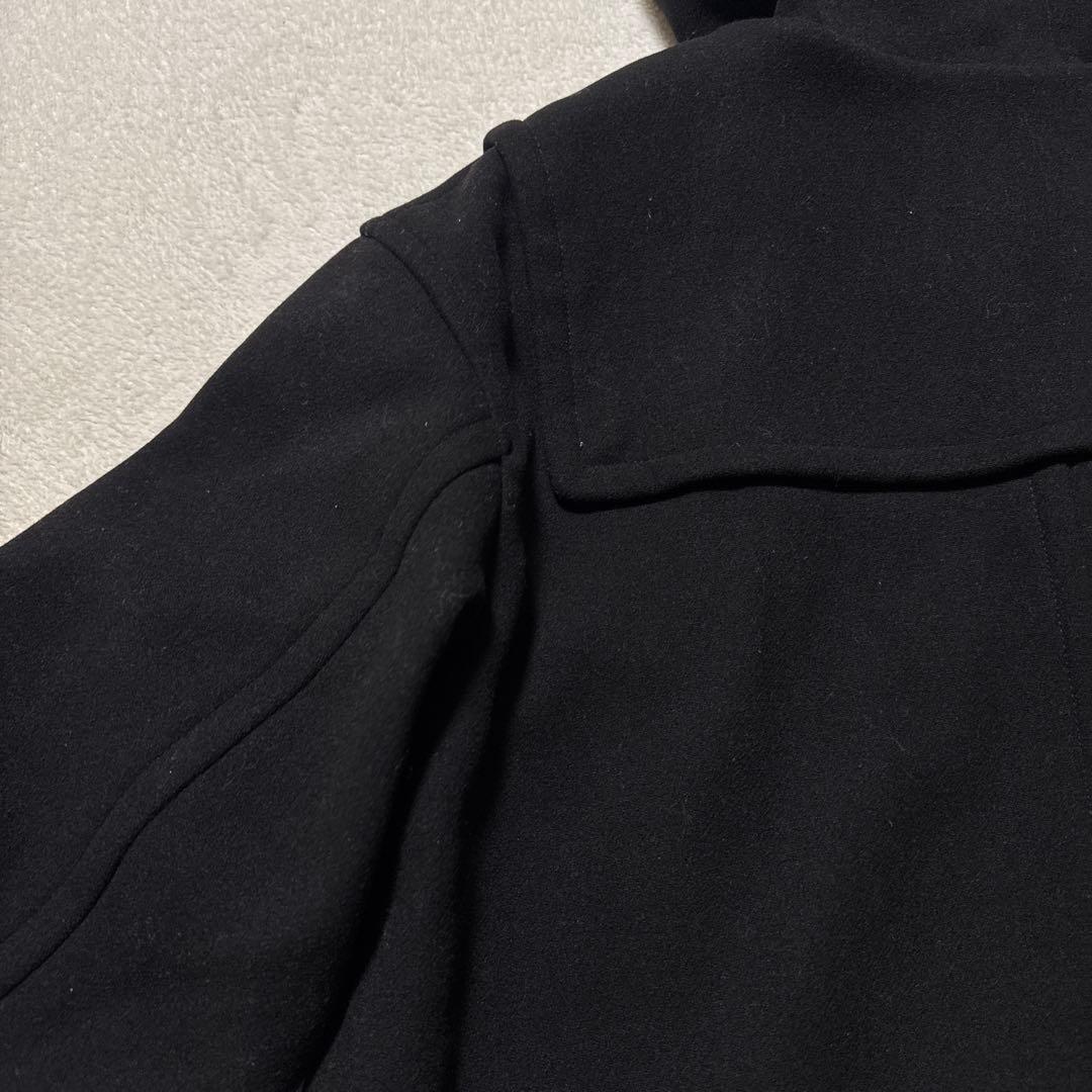 極美品 ユニクロ +j ウールオーバーサイズダッフルコート M ブラック 秋冬