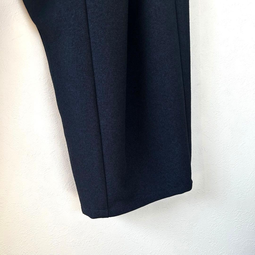 【匿名配送】gomme ゴム サイドプリーツ サルエルパンツ 紺 アシンメトリー