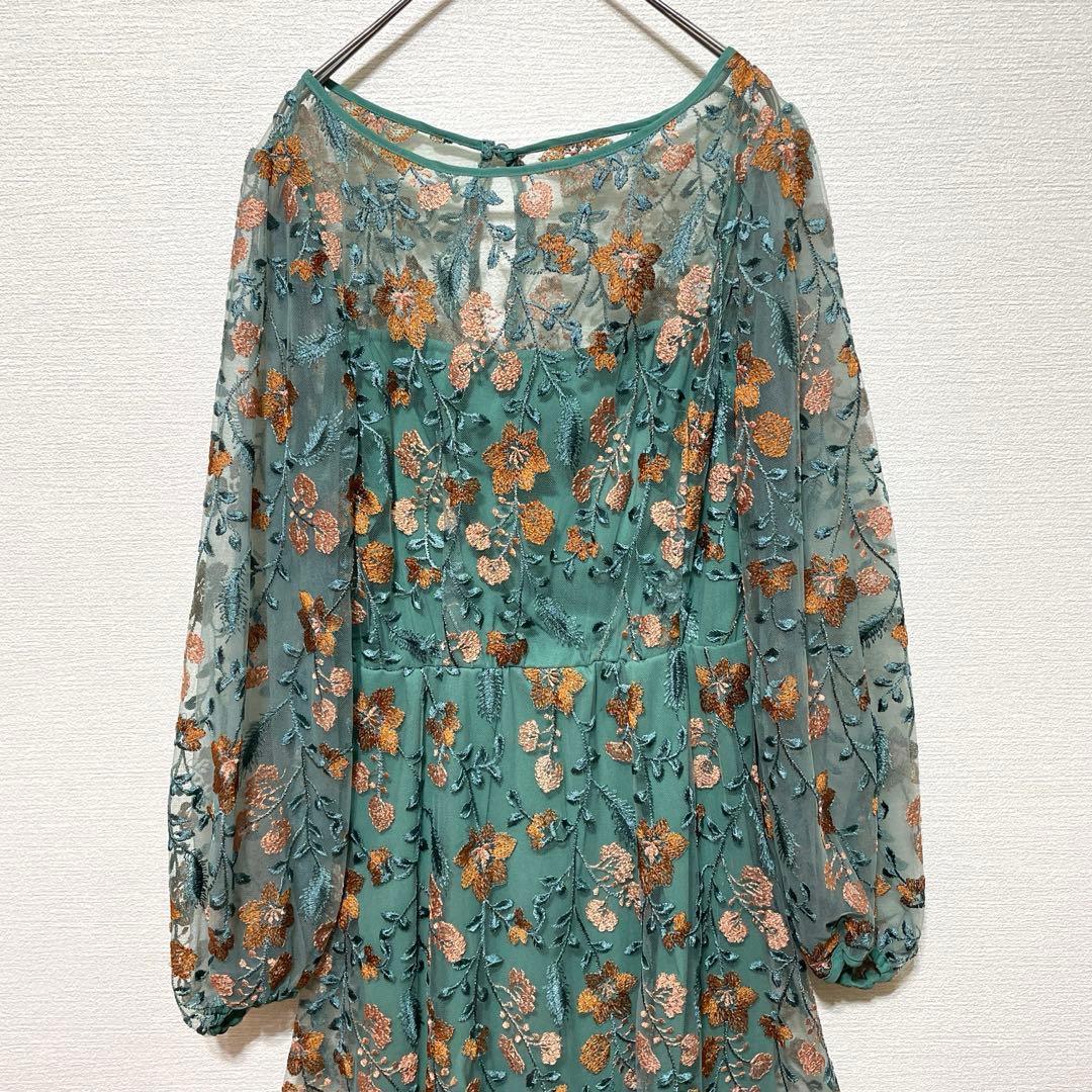 Kastane オケージョンドレス グリーン　サイズ0 結婚式　パーティー