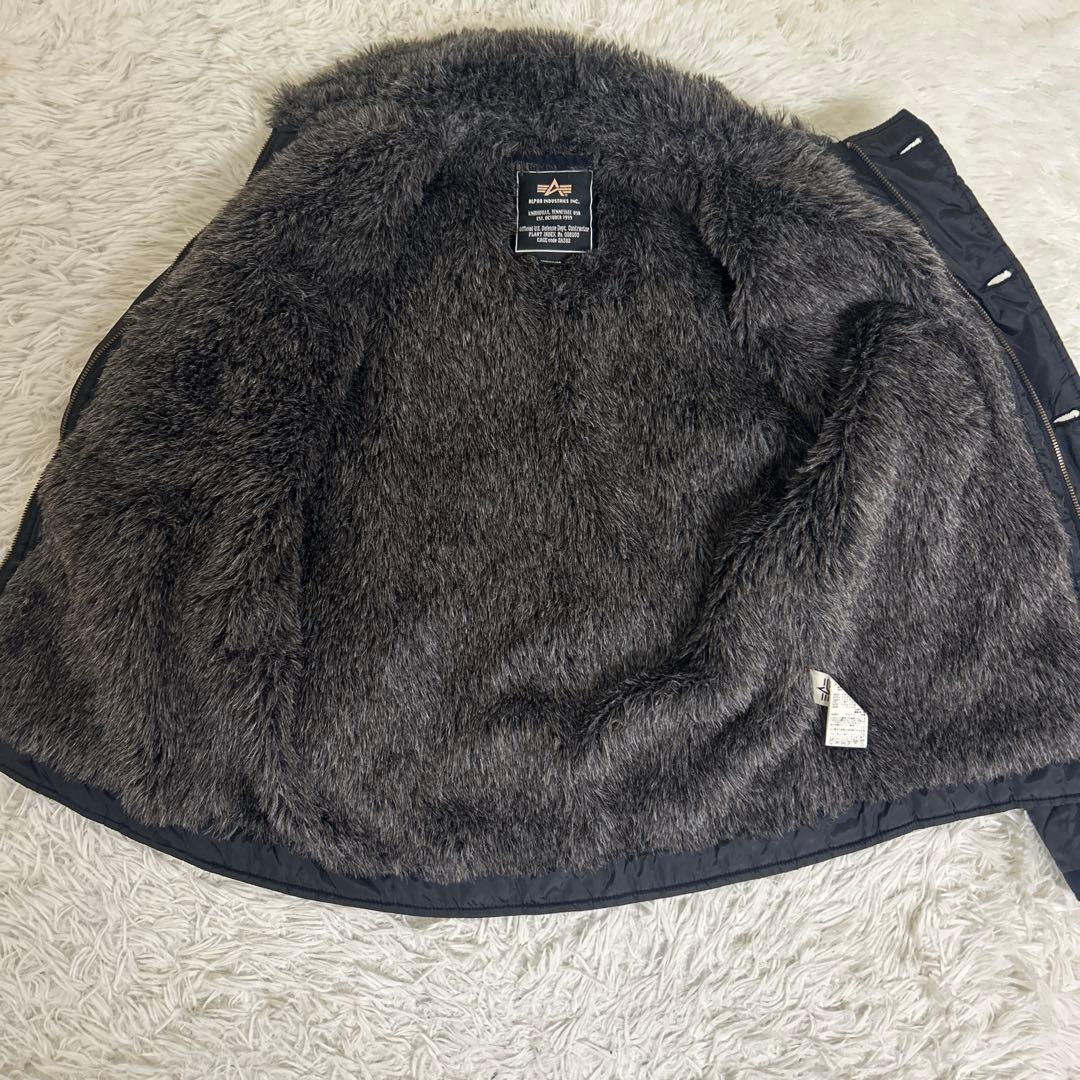 【極美品】ALPHA ファー　ナイロン　N-1 デッキ ジャケット　M