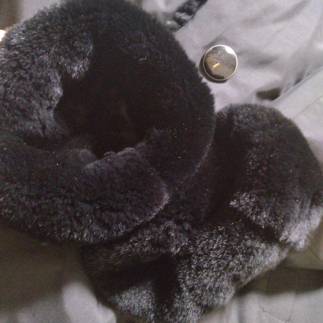 美品✩襟も袖口もふかふかです✩リバーシブル✩レッキス✩ファーコート✩ブラック✩