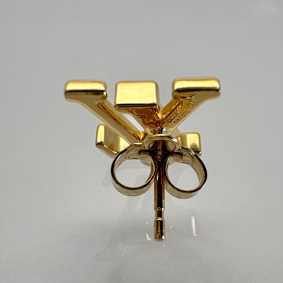 ルイヴィトン ピアス LVアイコニック ロゴ ブックルドレイユ ゴールド