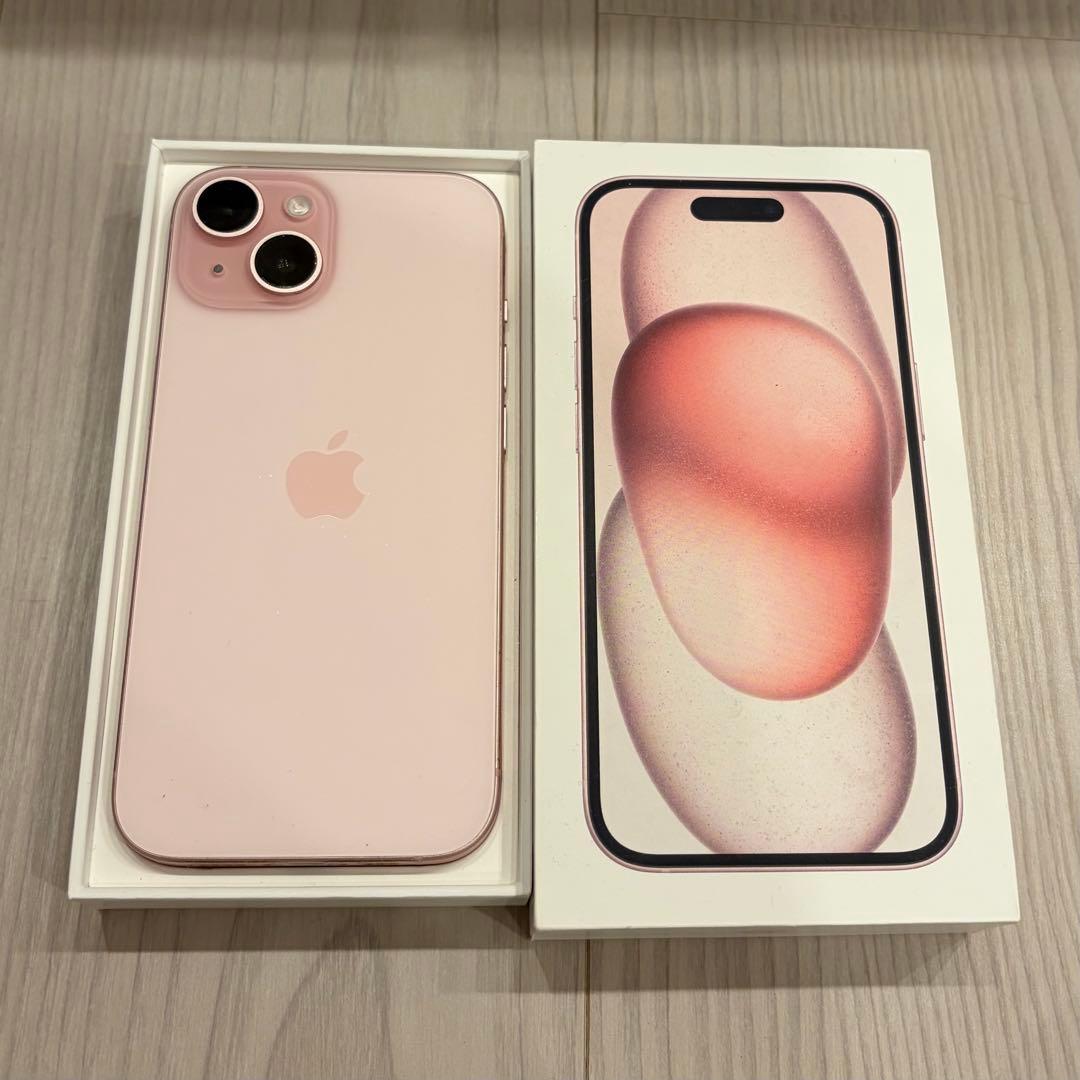 美品　iPhone15 128GB ピンク　apple 箱あり