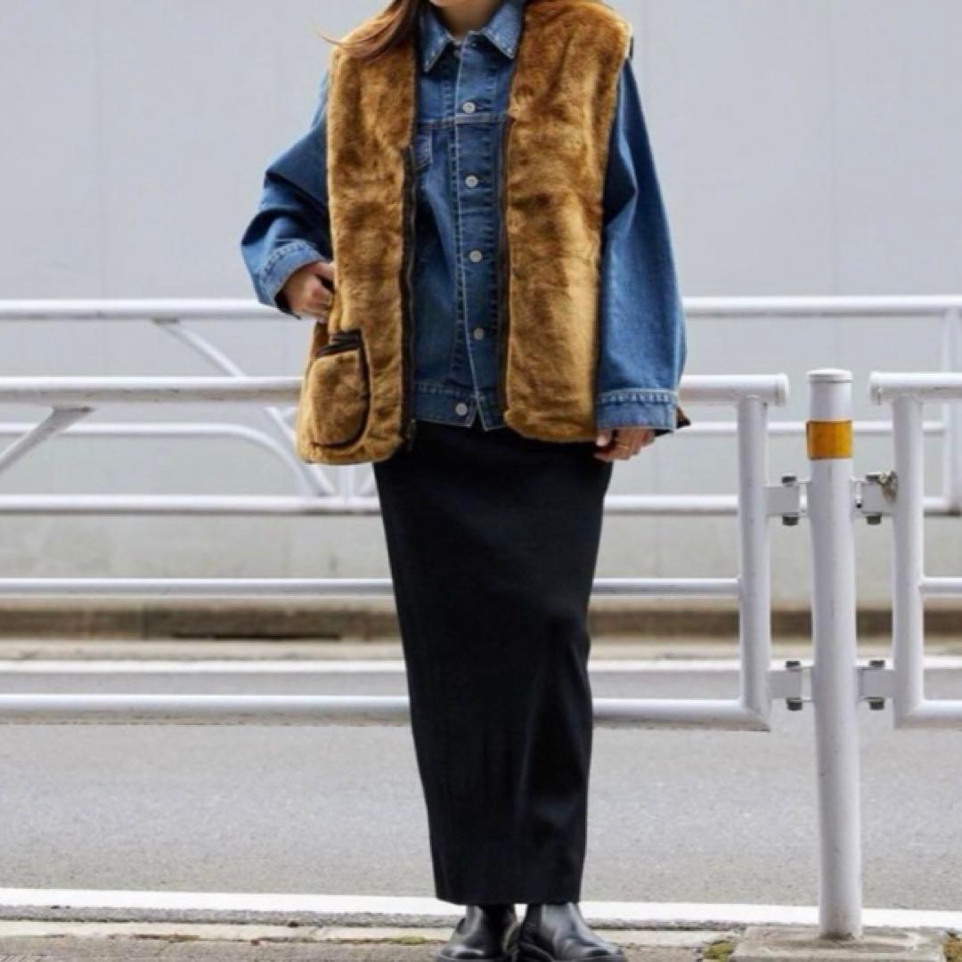 新品未使用★バブアーBarbour SL 36ファー ライナー　ベスト　ブラウン