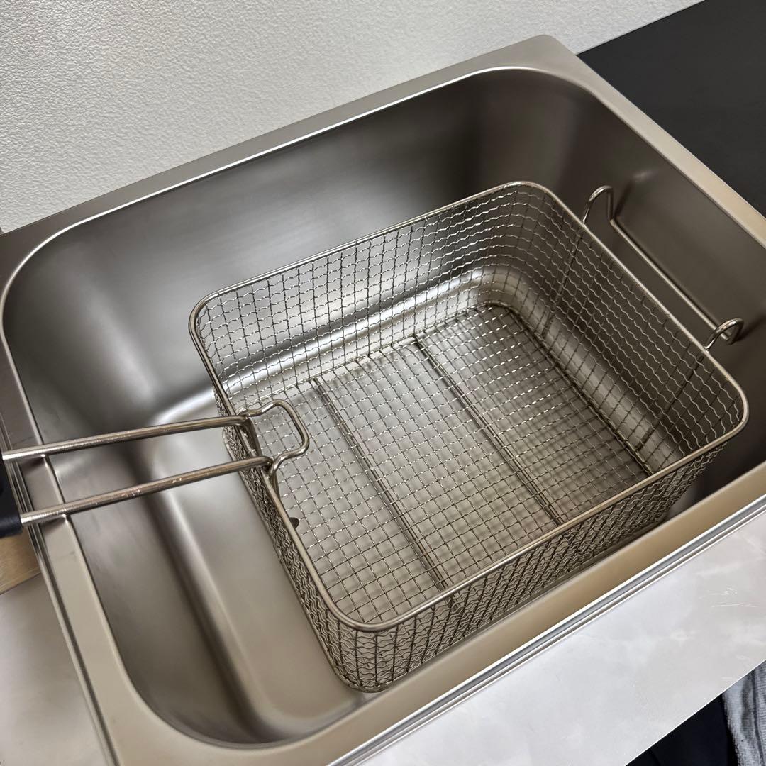 美品 卓上フライヤー 業務用 家庭用 6Ｌ大容量 ステンレス 電気フライヤー