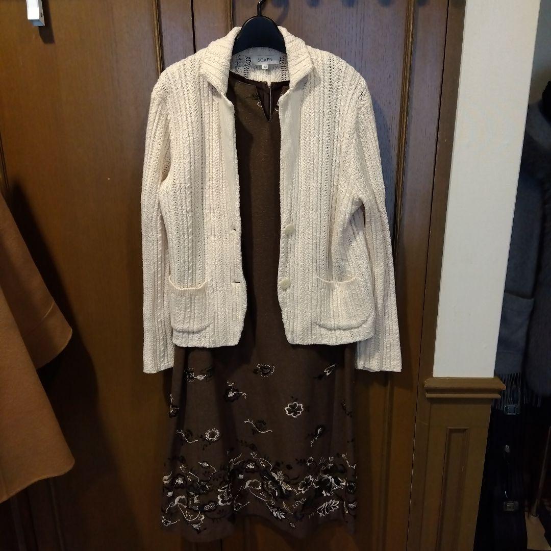 メ*6様 新品タグ付 イタリア製 アスペジ SCAPA刺繍ワンピ＋woolシャツ