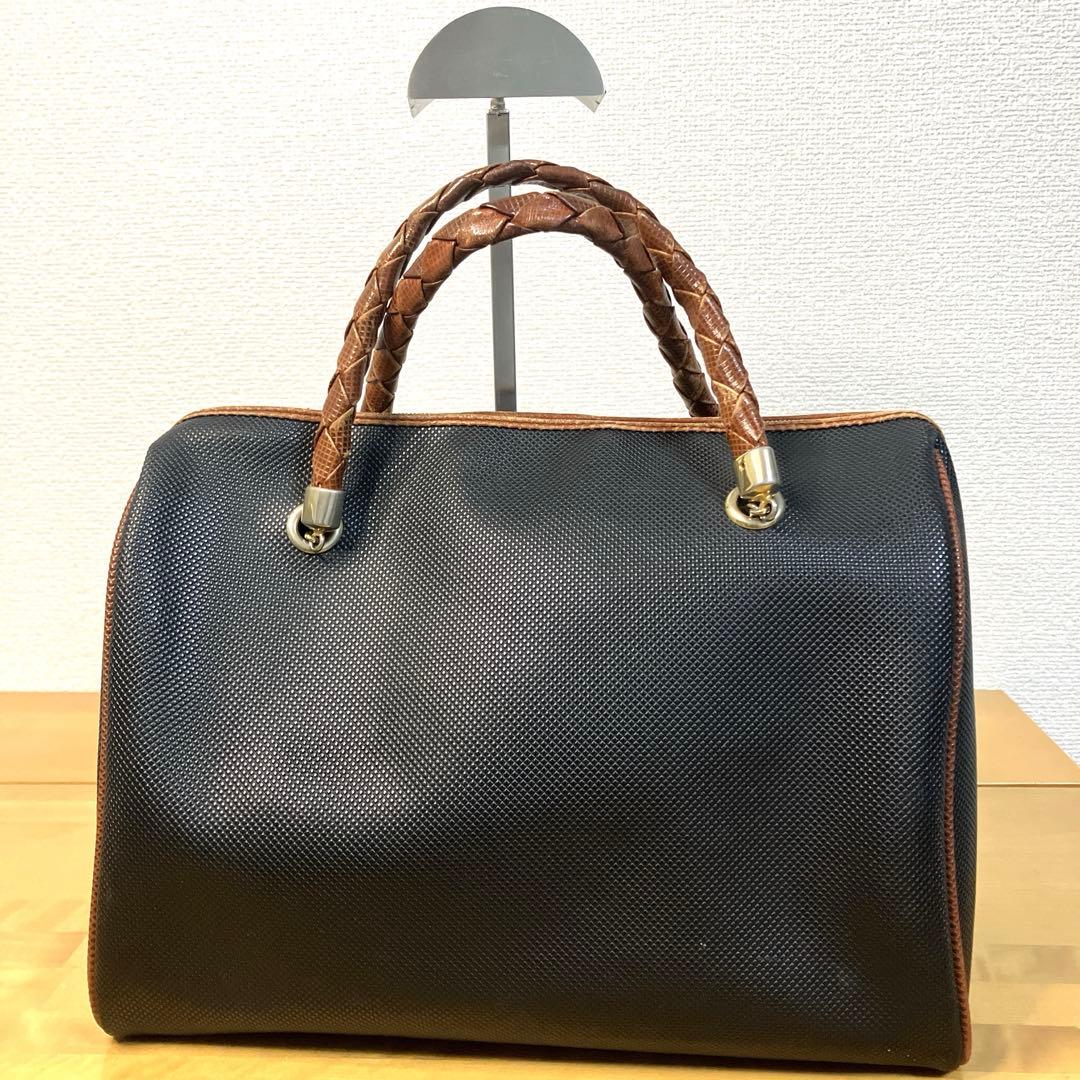 BOTTEGA VENETA ハンドバッグ マルコポーロ　PVCレザー ブラック