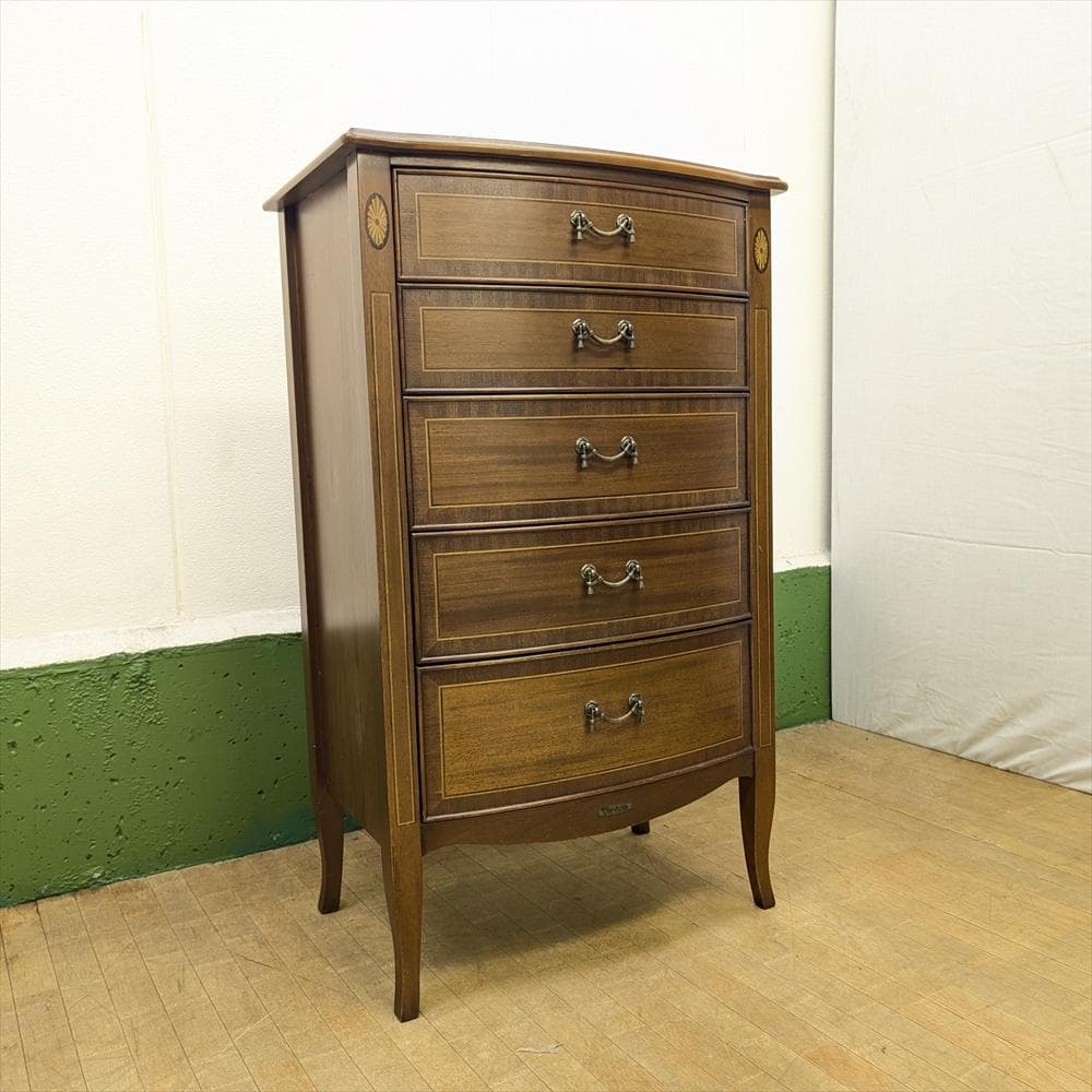 東海家具　ベネチア　5段　リビングチェスト　タンス　箪笥　チェスト　ドロワー