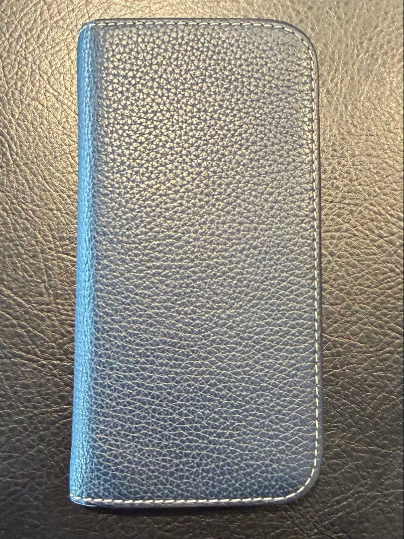 BONAVENTURA iPhone15pro ネイビー レザー 手帳型ケース