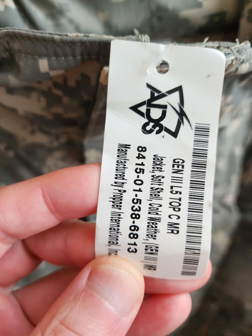 【新品！】US.ARMY LEVEL5 Soft Shell Jacket