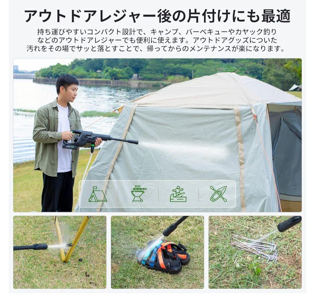 (未使用)　EENOUR 24V 充電式　コードレス　高圧洗浄機 本体