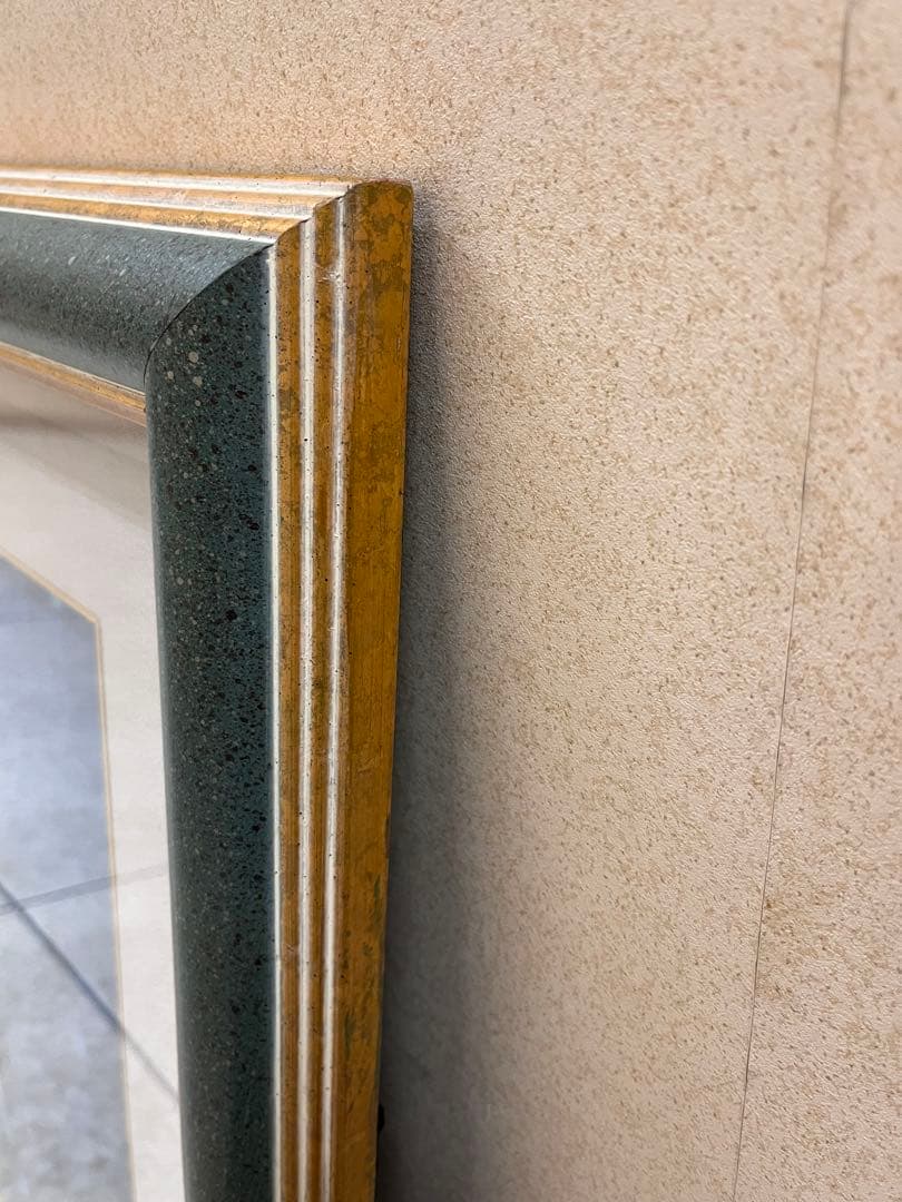 東山魁夷【夕静寂】朱印 額装付 希少