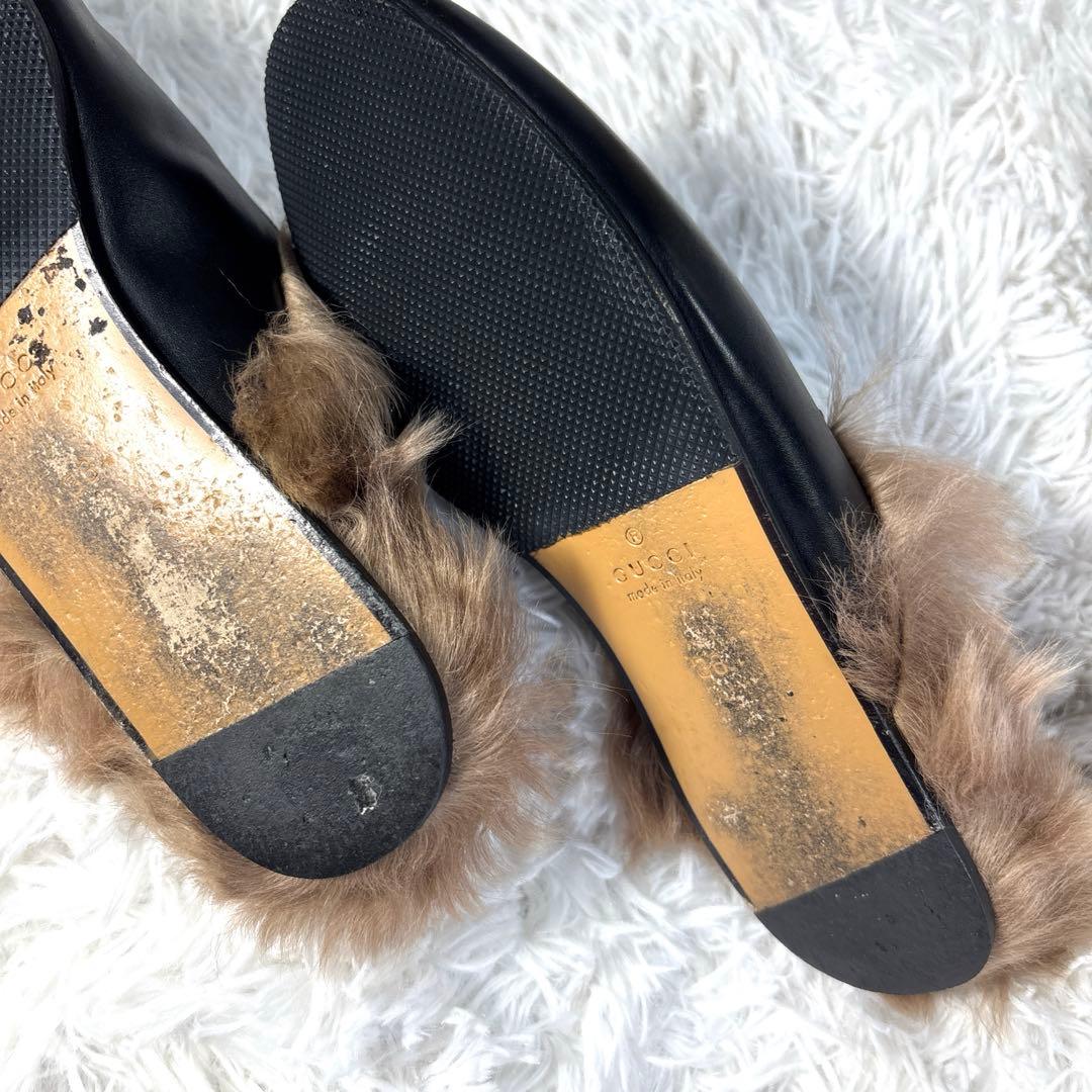 あ*ん様 GUCCI グッチ プリンスタウン ファー ローファーホースビット サ