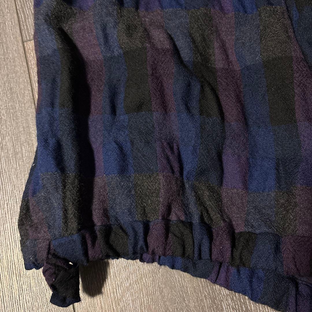 慈雨ウールチェックパンツ