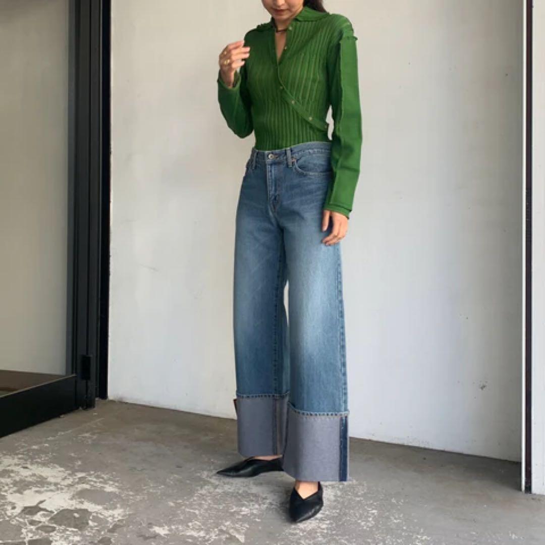 PERVERZE パーバーズ　マルチリブセーター　ブラック