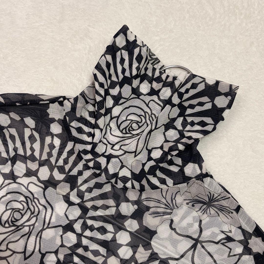 LEONARD SPORT レオナール 花柄 シースルー 長袖 カットソー 42