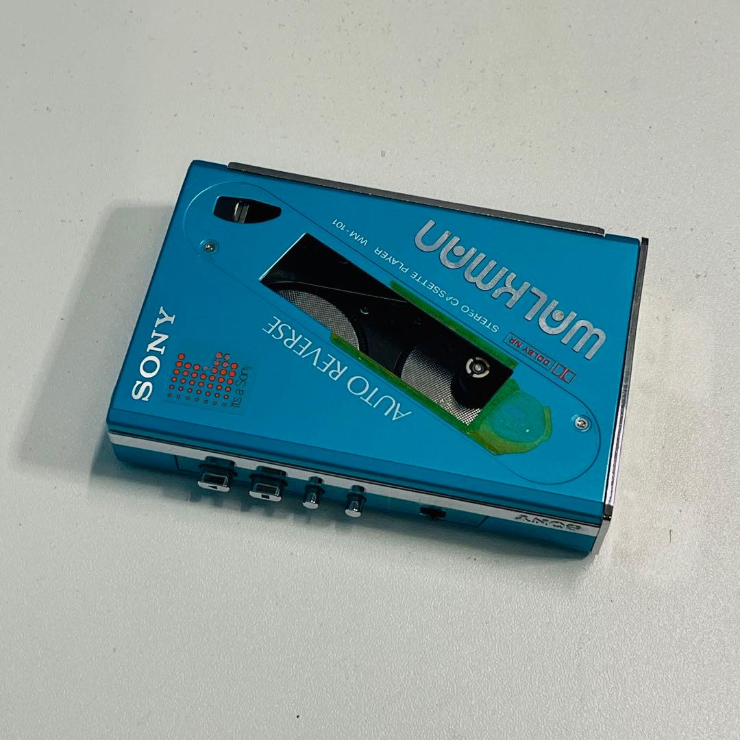 SONY WM-101 ウォークマン ステレオカセットプレーヤー 青現状品
