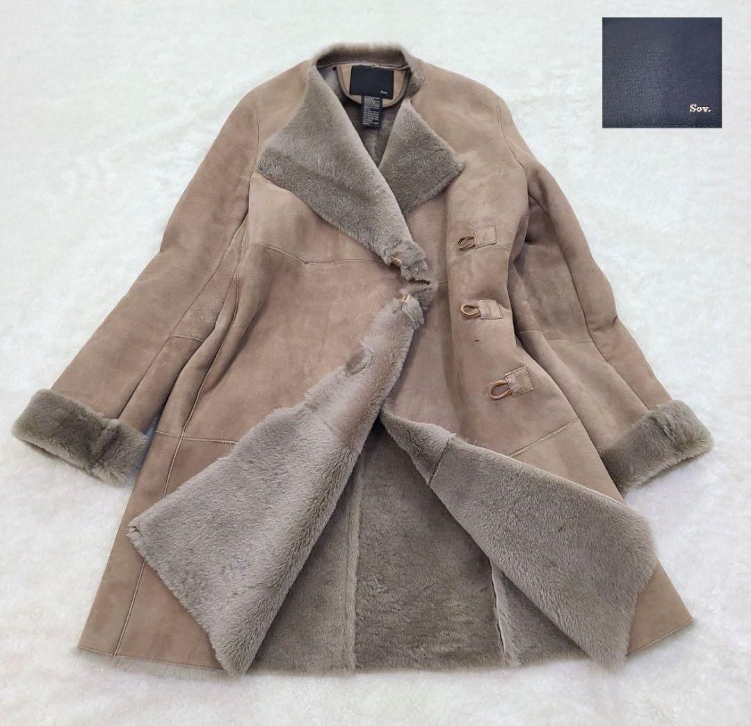 sov.　リアルムートンコート　ラムレザー　ファー　ブラウン　フリー