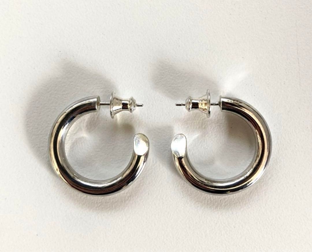 フープピアス　silver 925 キャリアリング風