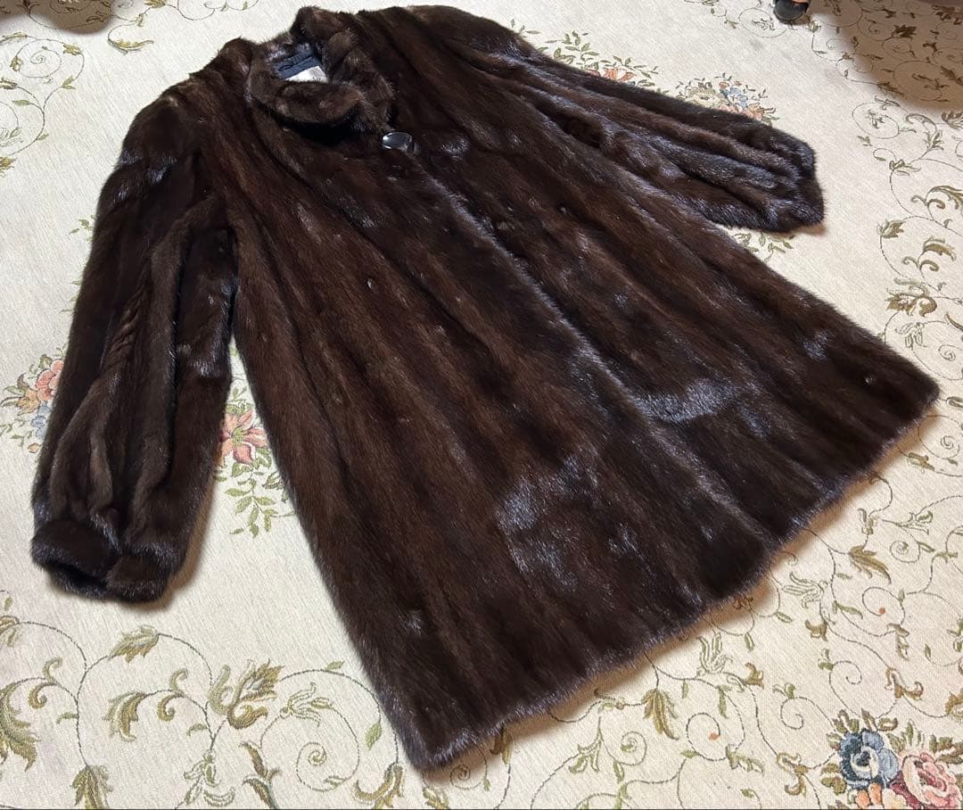 【美品】【上質毛皮】ミンクハーフコート　日本製　三越購入