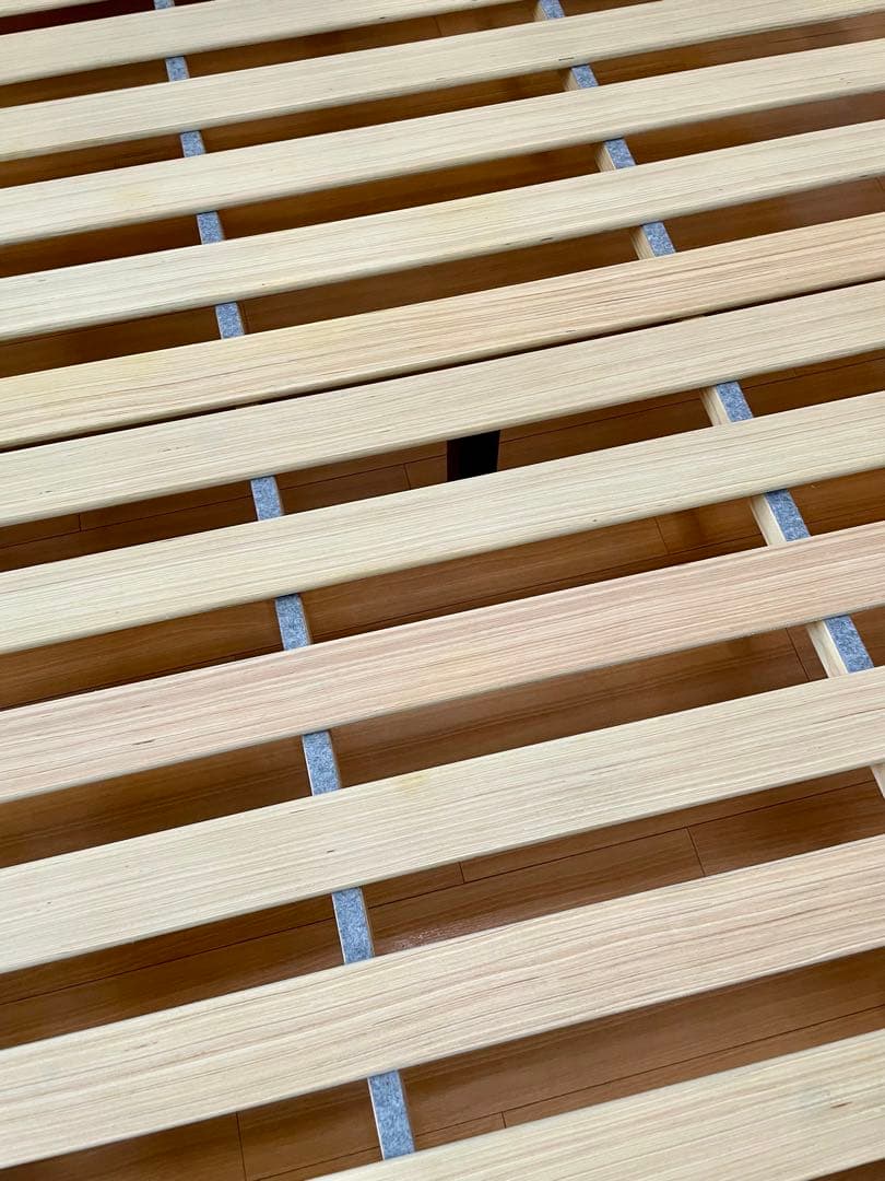 天然木　木製ダブルベッドフレーム