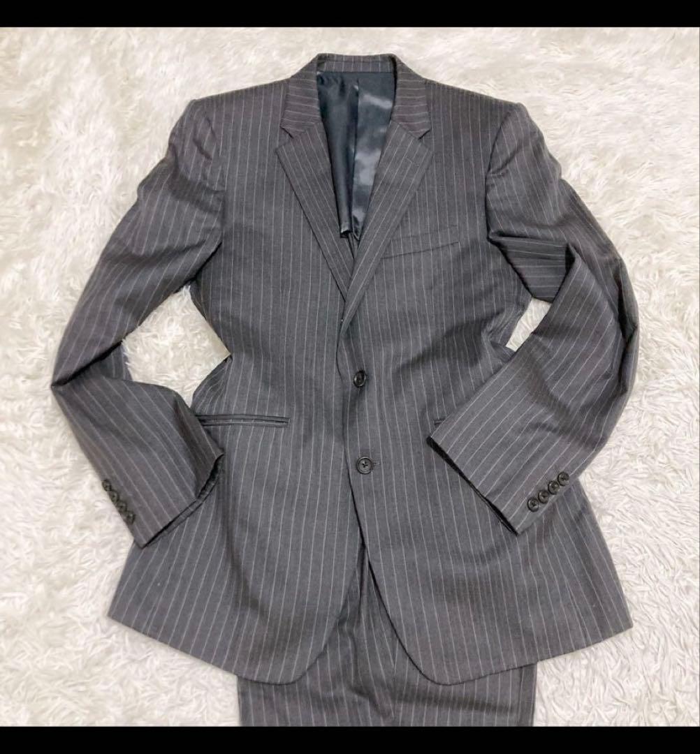 TAKEO KIKUCHI ストライプビジネススーツ 大きめ クリーニング済