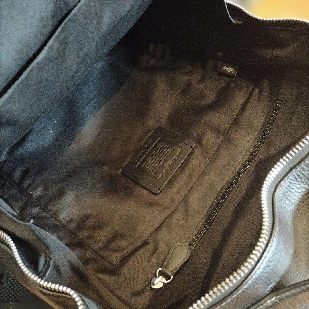 アパレル販売のエビス丸　COACH リュック　レザー　ブラック