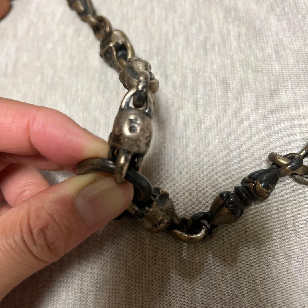 生前初期ガボール スカルオン4ハートキーパースカルヌードルウォレットチェーン