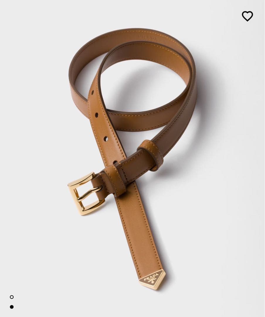 新品未使用品 PRADA レザーベルト キャメル