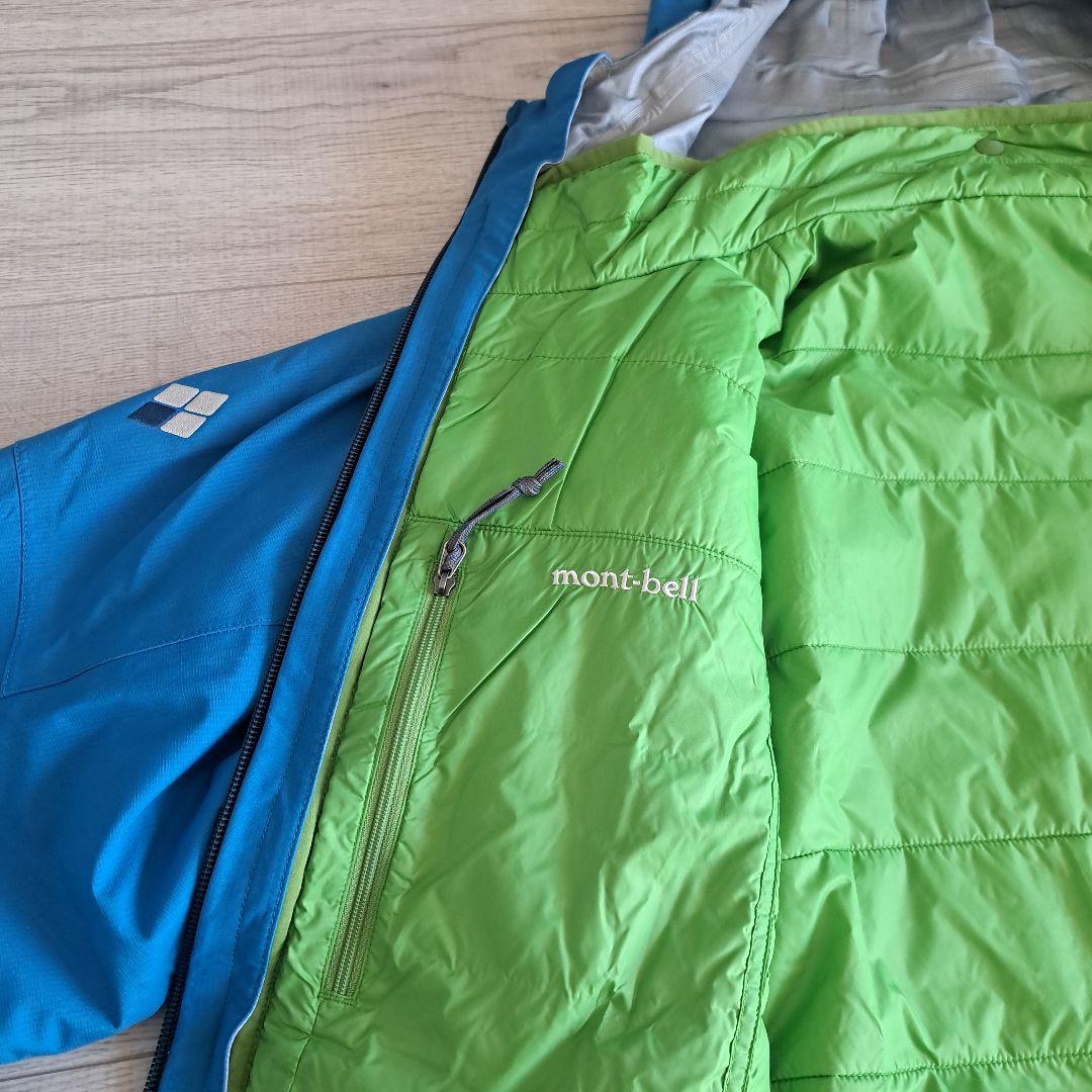 美品　モンベル　スキー/登山　アウター　　3in1 ブルー