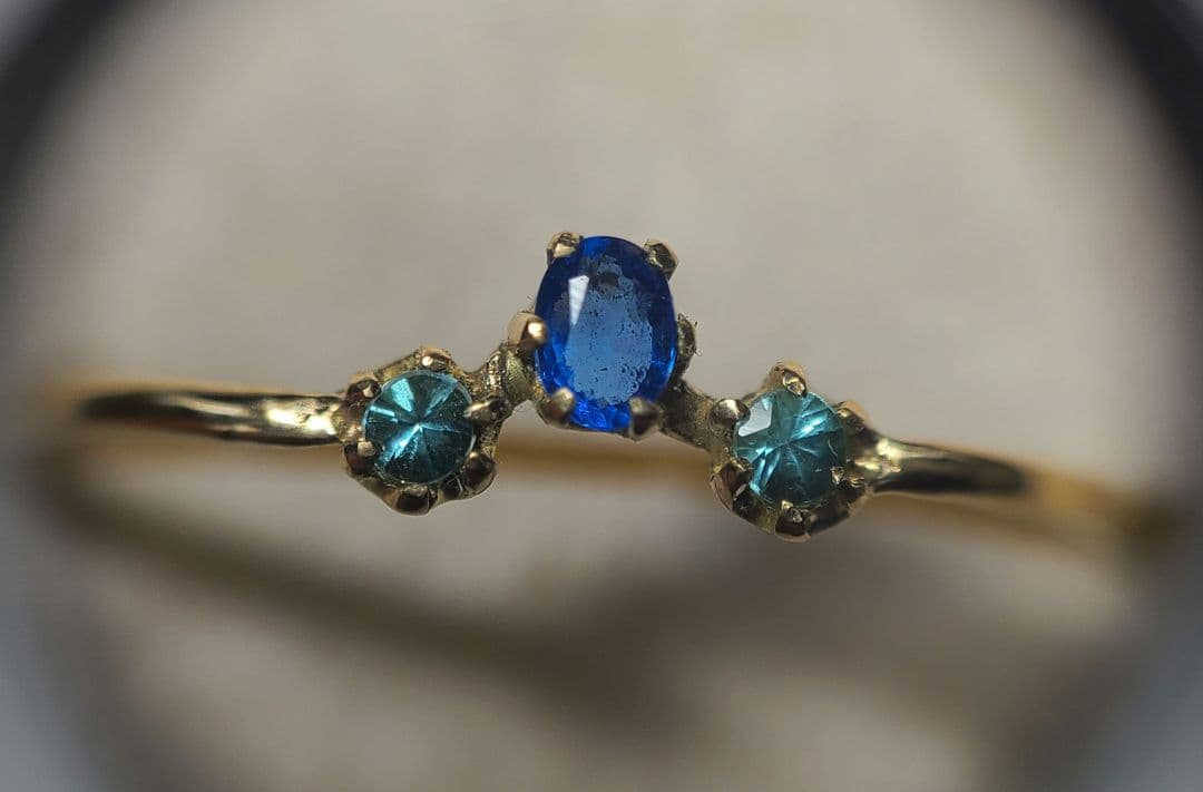 引き込まれる程美しいです★アウイナイト&バターリャパライバトルマリン18金★