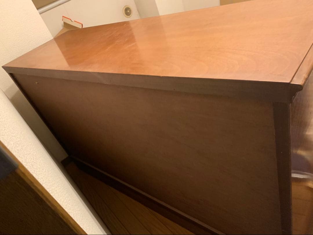 昭和レトロ トーカイ 東海家具 木製箪笥 ハイチェスト 5段　古道具 ビンテージ