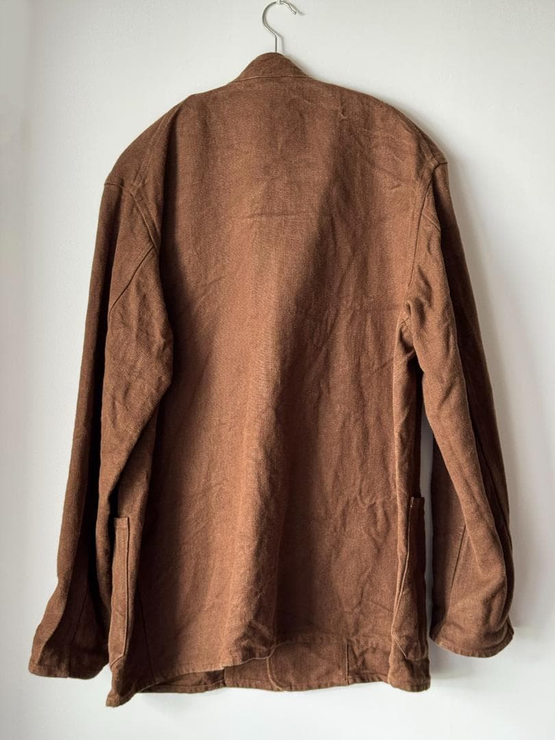 COMOLI コモリ ヘンプダック スタンドカラージャケット ブラウン 2