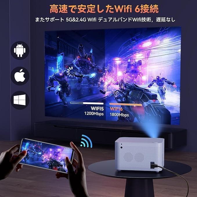 フルHDプロジェクター15000LM/ネイティブ1080PAndroidTV搭載