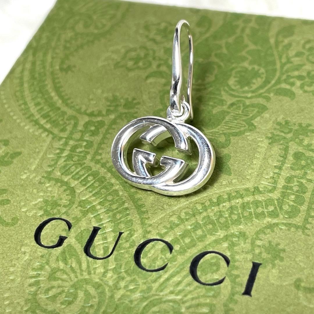 GUCCIグッチ インターロッキングGG フックピアス片耳　メンズ&レディース