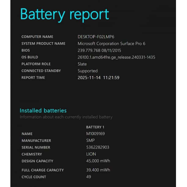 バッテリ◎ Surface Pro6 i5-8 SSD256GB オフィス 8G