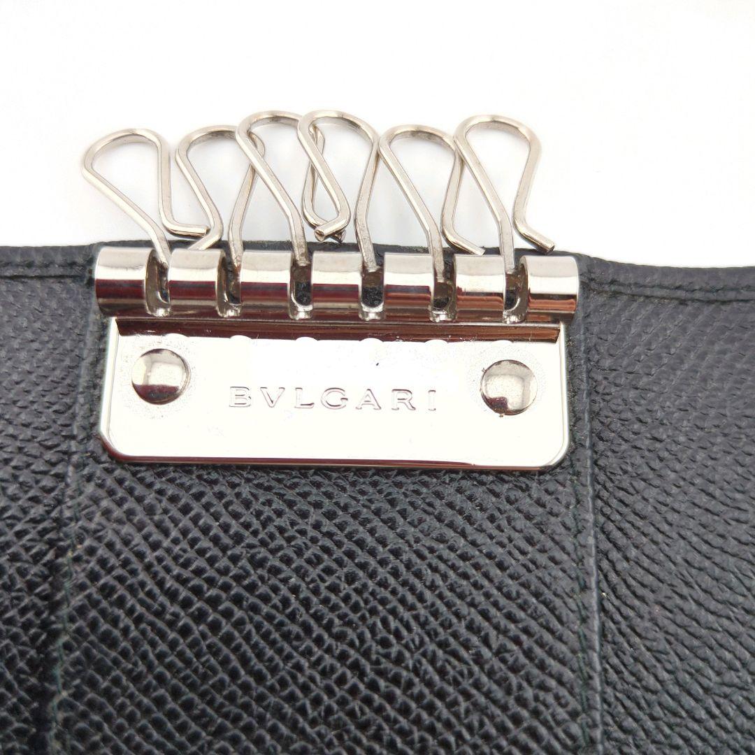 【美品】BVLGARI ブルガリ ブラック レザー 6連キーケース