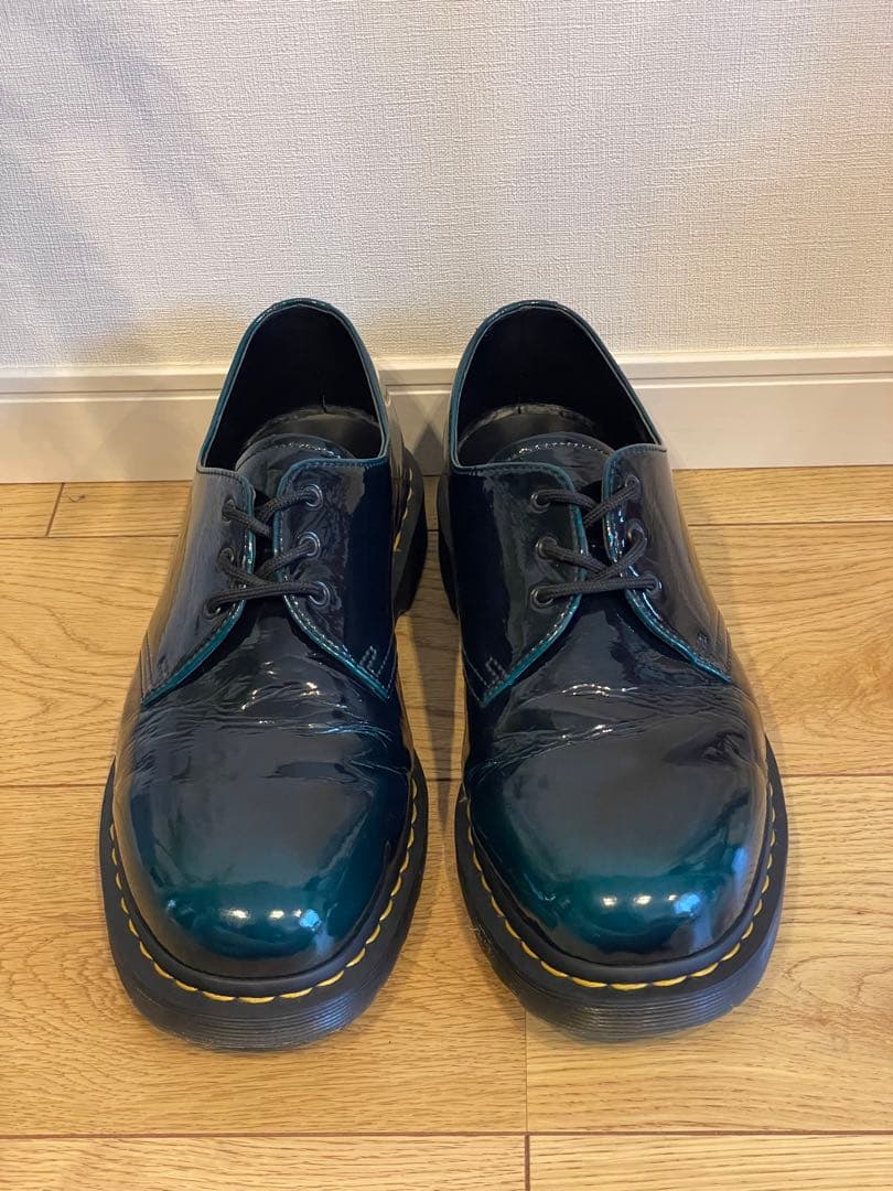 【イギリス購入品】ドクターマーチン ビーガン1461 UK11エナメル　グリーン