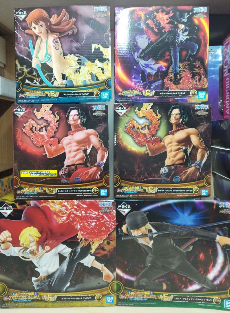 ワンピース　一番くじ　ゾロ　ナミ　エース　ロー　フィギュア　6点セット