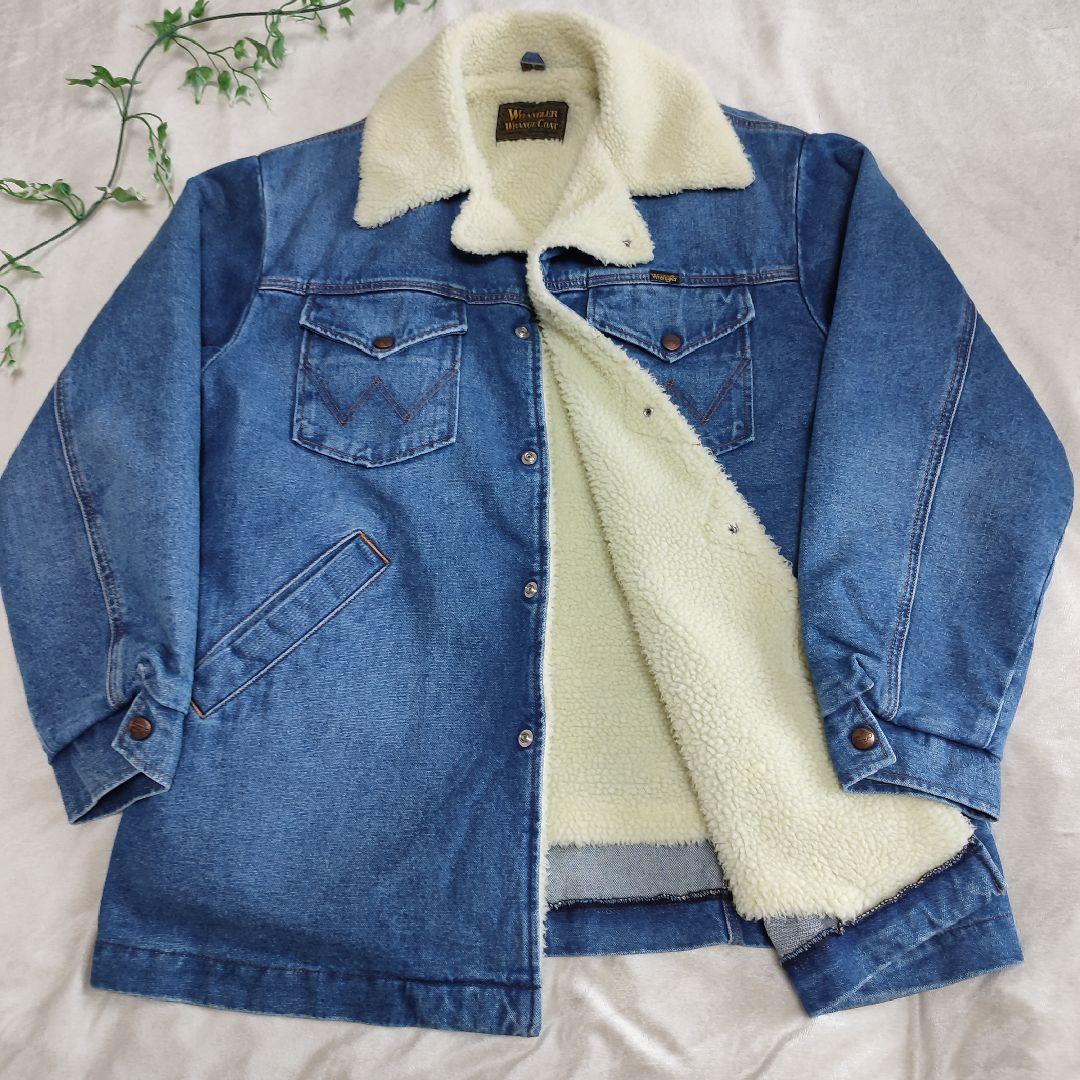 [美品]Wrangler WM1923 デニム ボアジャケット Ｍ ランチコート