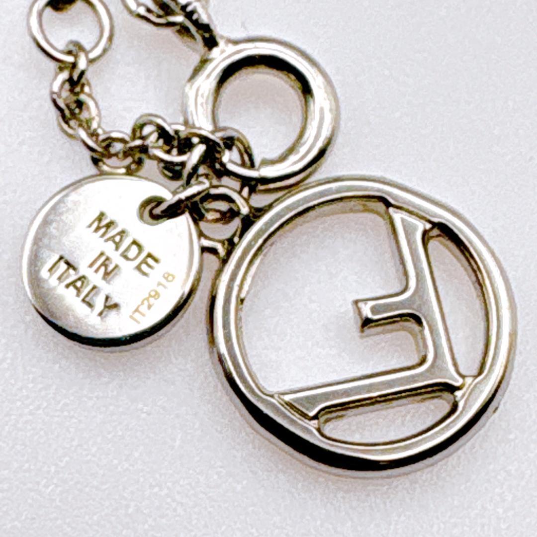 看*R様 【FENDI】エフイズ ロゴチャーム ストーン シルバーネックレス41