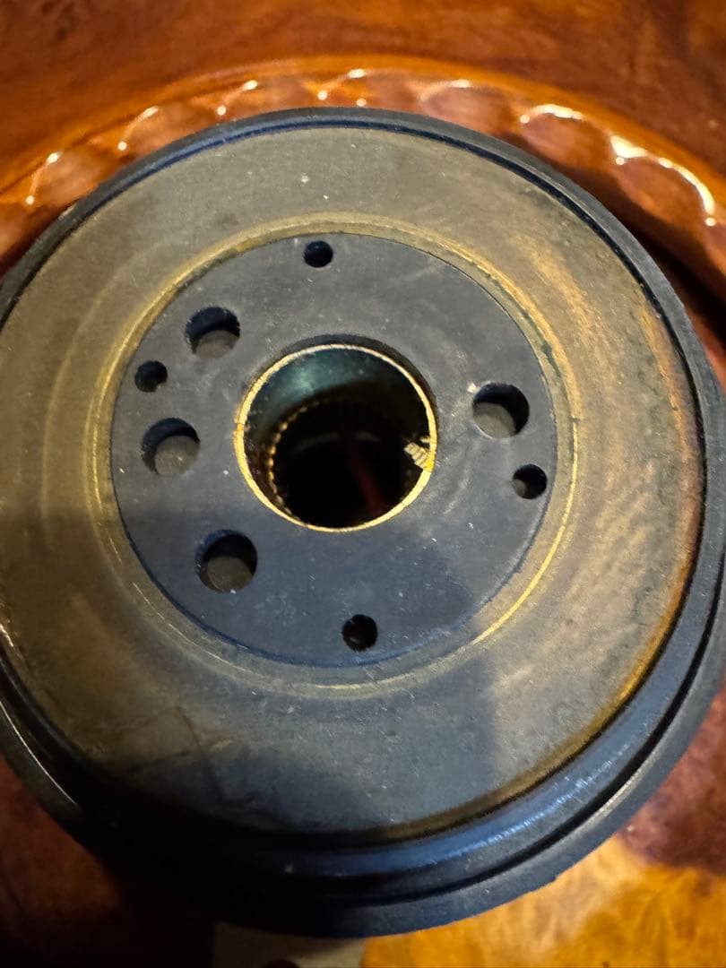 旧車にcomusa italy ウッドステアリング　直径33cm一応ジャンクにて