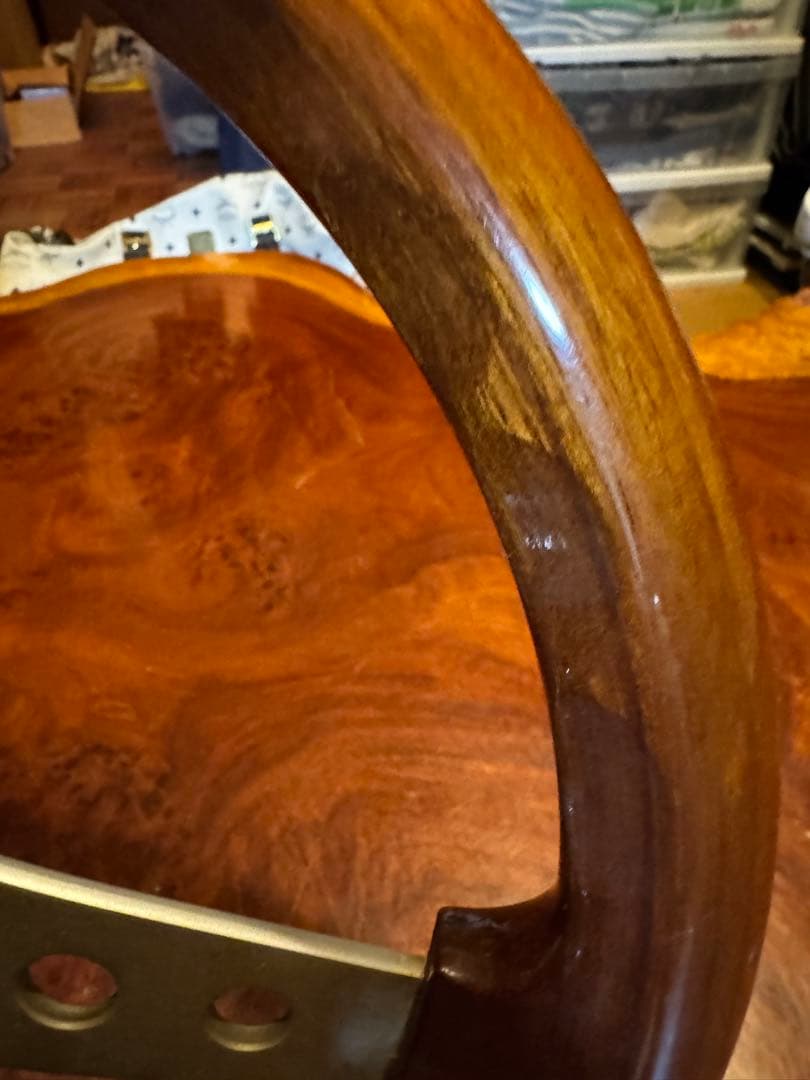 旧車にcomusa italy ウッドステアリング　直径33cm一応ジャンクにて