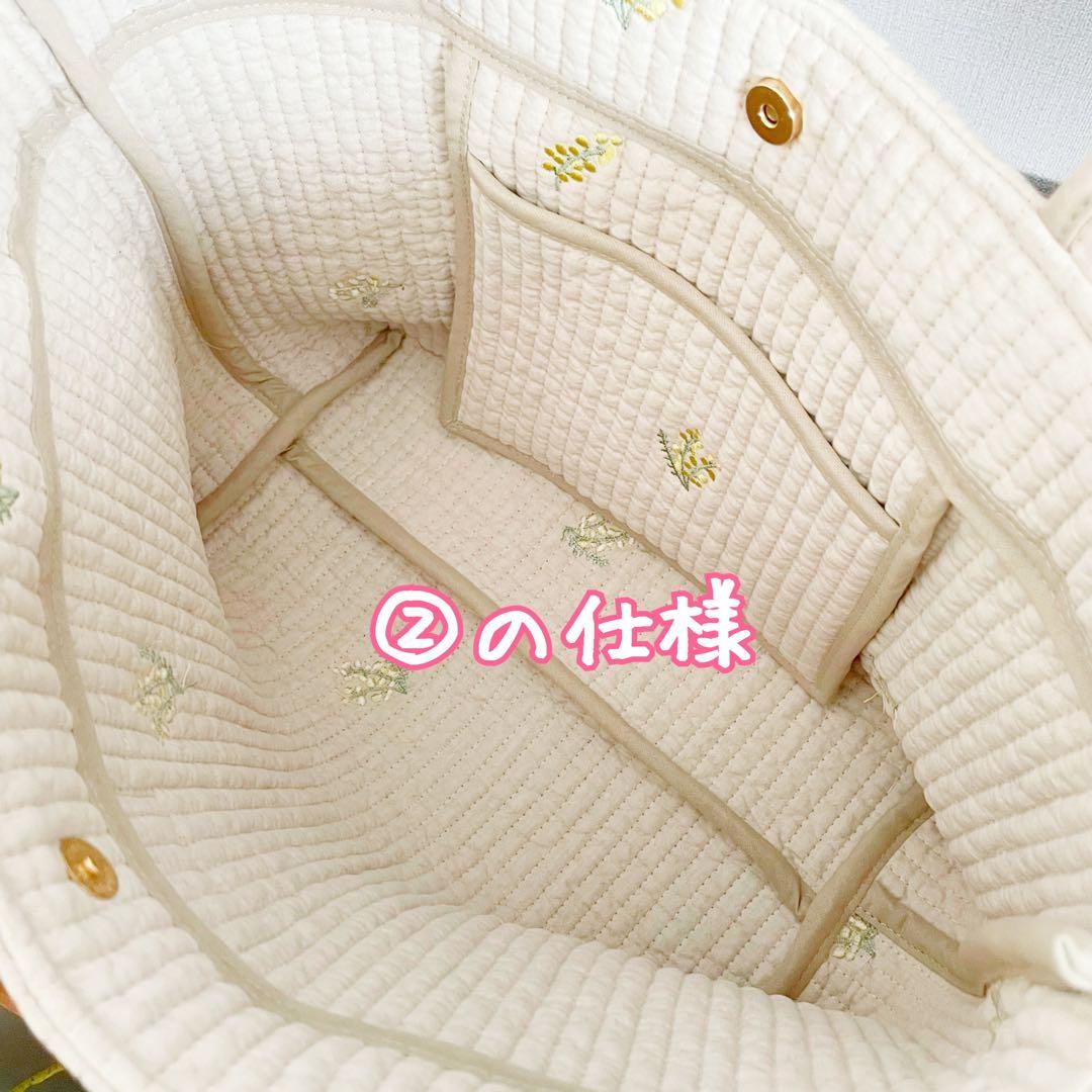 はるちゃん★☆　7つのポケットバッグ　ブラウン　刺繍ヌビトート