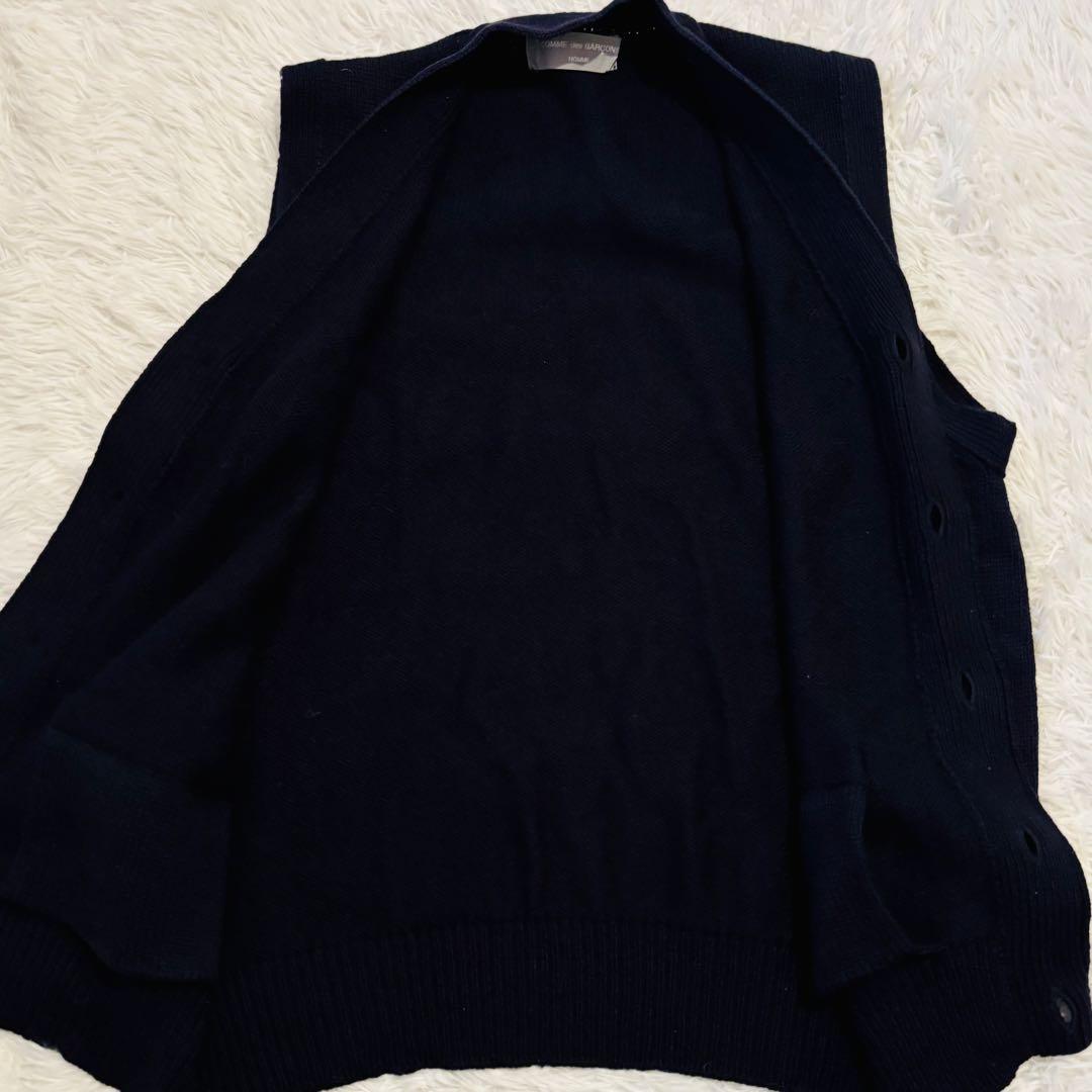 極美品✨田中オム　コムデギャルソンオム　ニットベスト　ダークネイビー
