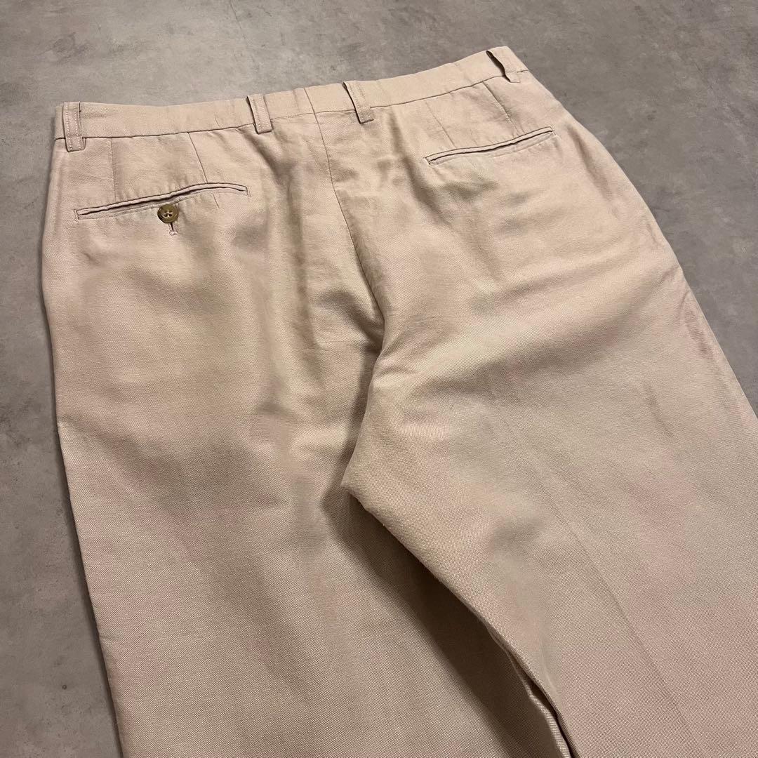 パンツ BURBERRY linen two tuck slacks