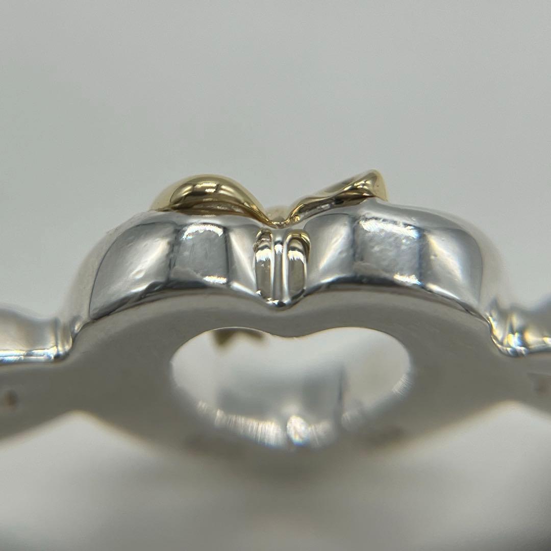 ティファニー TIFFANY ハート リボン バングル SV YG コンビ 希少