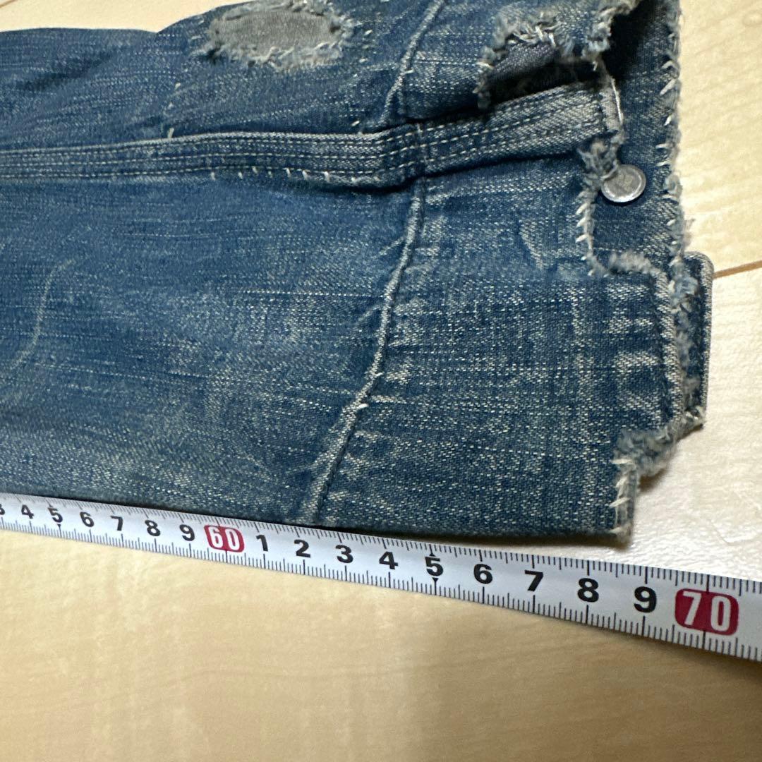 RRL デニムカバーオール　リペア&ダメージ加工