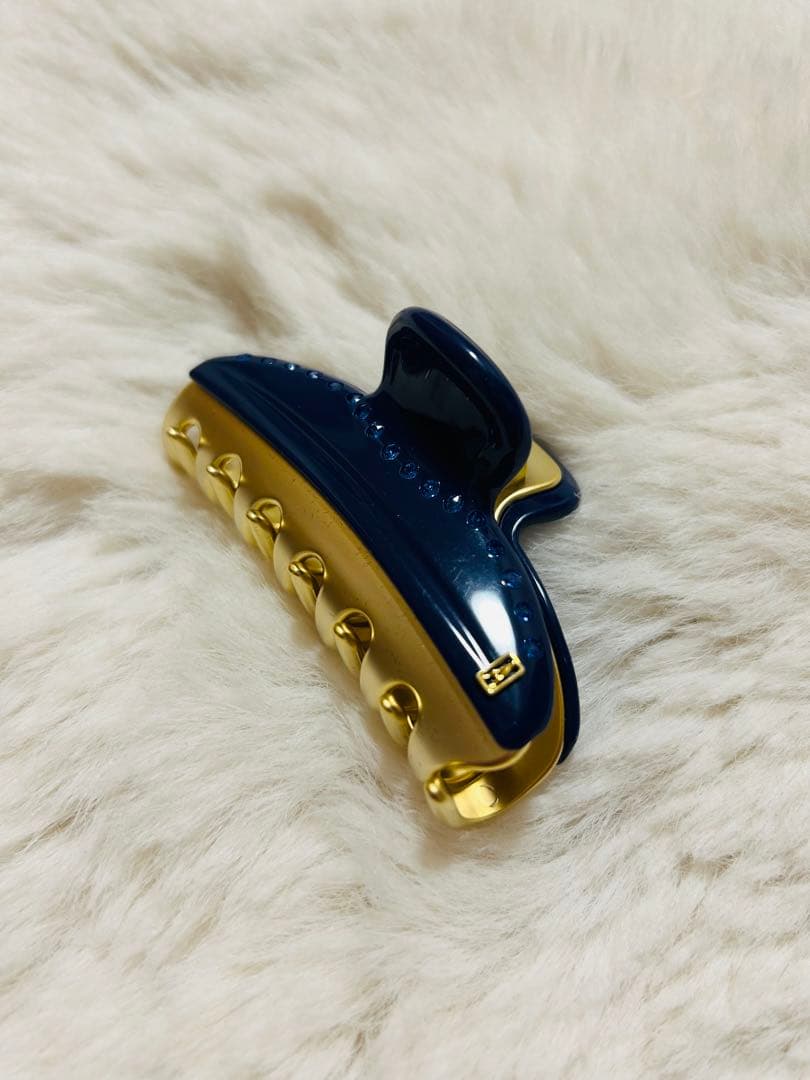 【新品未使用】ALEXANDRE DE PARIS ヘアクリップ ネイビー