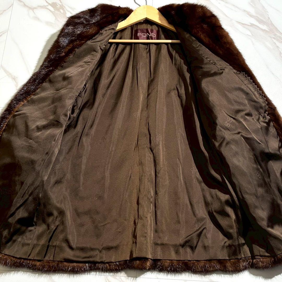 【サイズ11】デミバフミンク ファー コート ジャケット 毛皮 ゆったり